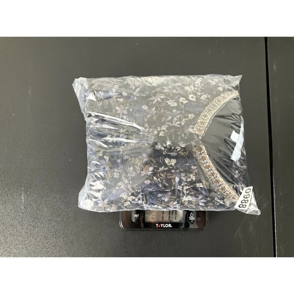 Antonio Melani Dress Women 8 Floral‎ Lined Buttons Semi Sheer Long Sleeves Flowy - Picture 11 of 11